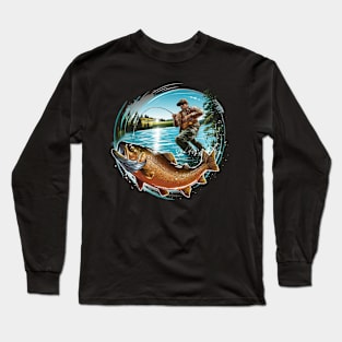 Cool Fishing For Men Women Fisherman Bass Trout Fish Hunting Long Sleeve T-Shirt